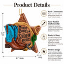 Western Muddy Boots And Southern Roots Star Resin Christmas Ornament