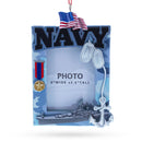 Patriotic Navy Photo  Frame Resin Christmas Ornament