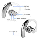 Wireless Earpiece Right In-Ear Wireless Earphone w/ Mic Earhook For Business Office Driving 120Hrs Playtime