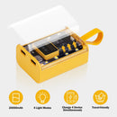 20000mAh Transparent Power Bank Portable Mini Phone Charger External Battery Pack with 3 Inbuilt Cables 4 Light Modes Digital Display Handle