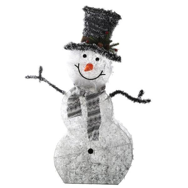 LED Snowman Decoration – Collapsible, Battery Powered, Indoor/Outdoor Use