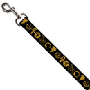 Dog Leash - Black Adam Justice Society Icons Black/Orange