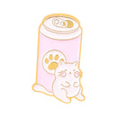 Golden M Badge Kitty Brooch