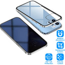 Privacy Magnetic Phone Case 360¡ Full Protection Anti Spy Phone Cover Double Sided Tempered Glass Magnet Absorption Fit for IOS Phone 12 Pro