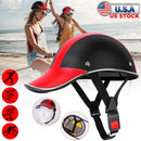 Safety Bicycle Helmet Adjustable Windproof Bike Helmet Sunshade Baseball Cap Anti-UV Cycling Motorcycle Hat Leather Helmet