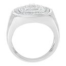 14K White Gold Men's 1 CTTW Diamond Band Ring