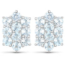 8.80 Carat Genuine Blue Topaz .925 Sterling Silver 3 Piece Jewelry Set (Ring, Earrings, and Pendant w/ Chain)