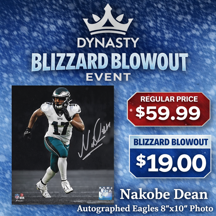 Nakobe Dean Blackout Action Philadelphia Eagles Autographed 8