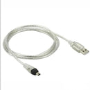 Transparent White USB AM to 4P Cable