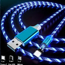 LED Magnetic USB Cable Type-C Micro Fast Charging