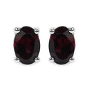 1.00 Carat Genuine Rhodolite .925 Sterling Silver Earrings