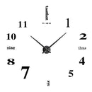 DIY Wall Clock 3D Mirror Surface Sticker Modern Art Wall Clock Home Office Decors Big Number Watch