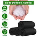 4 Rolls Black Trash Bags – 5.3 Gallon, Unscented & Leak-Resistant