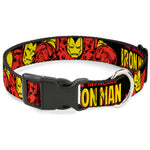 Plastic Clip Collar - THE INVINCIBLE IRON MAN Action Poses Black/Red/Yellow