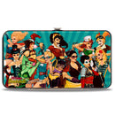 Hinged Wallet - 12-DC BOMBSHELLS Group Pose Rays Blues