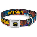 Batman Full Color Black Yellow Seatbelt Buckle Collar - BATMAN & Villains2/Cityscape