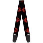 Guitar Strap - Superboy Shield Black Red