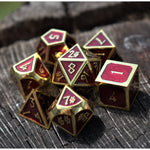 Elder Runes Crimson Blood And Gold Metal Dice Set 'PRE-ORDER | SPRING EVENT DEAL'