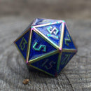 Iridescent and Blue Glitter Metal 35mm D20