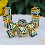 Elder Runes Pride And Gold Metal Dice Set 'PRE-ORDER | SPRING EVENT DEAL'