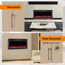 Electric Fireplace 40/50/60 Inches Recessed and Wall Mounted for 2' x 6' Stud