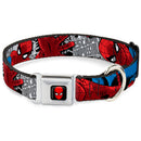 MARVEL UNIVERSE Spider-Man Full Color Seatbelt Buckle Collar - Spider-Man Action ESCAPE IMPOSSIBLE Gray