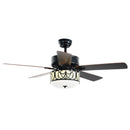 52 Inch Ceiling Fan with Light Reversible Blade and Adjustable Speed