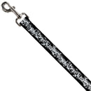 Dog Leash - Batman Action Verbiage Black/White