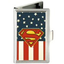 Business Card Holder - SMALL - Superman Shield Americana FCG Red White Blue Yellow