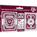 Texas A&M Aggies - 2-Pack Playing Cards & Dice Set