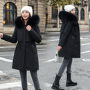 Womens Mid-length Padded Winter Parka Coat