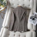 Women's Korean-style Houndstooth Suit Jacket
