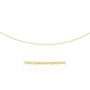 2.5mm 14k Yellow Gold Pendant Chain with Textured Links