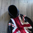 Fashionable Patchwork Hooded Zip-Up Sweatshirt Jacket