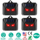 4Pcs Solar Predator Control Light Coyote Deterrent Deer Bird Repeller Lamp Animal Repellent for Garden Farm