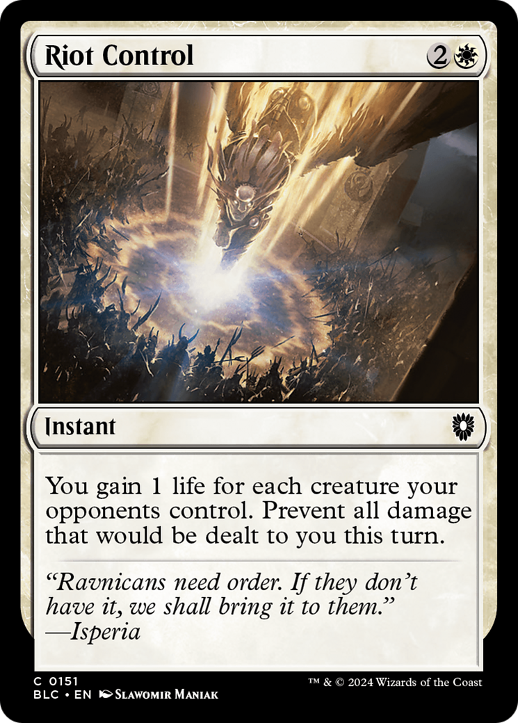 Riot Control (BLC-151) - Bloomburrow Commander