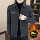 New Mens Fleece-lined Thickened Lapel Jacket