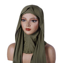 Modal Multi-color Breathable Neck Warmer Highly Elastic Base-layer Hooded Long Scarf Set