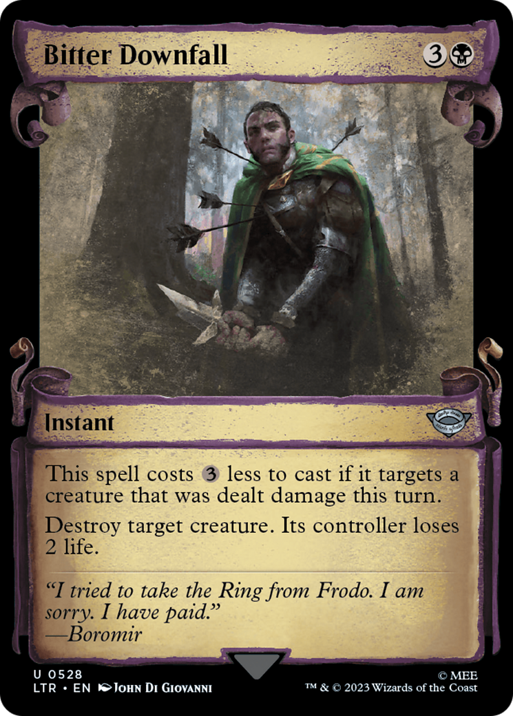 Bitter Downfall (LTR-528) - The Lord of the Rings: Tales of Middle-earth: (Showcase) Foil