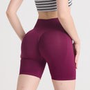 Seamless Yoga Shorts Womens High-Waisted