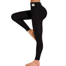Womens High-Waisted Embroidered Cat Fleece-Lined Leggings