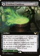 Pestilent Cauldron // Restorative Burst (STX-327) - Strixhaven: School of Mages: (Extended Art)