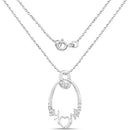 0.14 Carat Genuine White Diamond .925 Sterling Silver Pendant