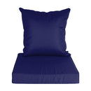 Outdoor Seat Cushion Set Waterproof Patio Furniture Cushion and Back Pillow Fade Resistant Deep SeatÊSet Chair Pad with Removable Cover for Chair Sofa