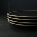 Black Crystal Ceramic Dessert Plate Round Flat Plate