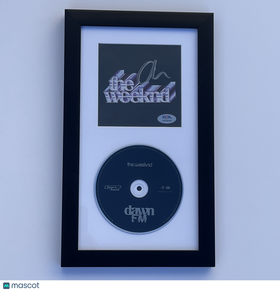 The Weeknd Signed CD Cover Framed PSA/DNA Autographed Dawn FM