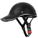 Safety Bicycle Helmet Adjustable Windproof Bike Helmet Sunshade Baseball Cap Anti-UV Cycling Motorcycle Hat Leather Helmet