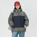 Contrast Color Casual All-matching Down Coat Shell Jacket