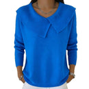 Women's Autumn  Winter New Arrival  Chic Oversized Sweater, Korean Retro Collared Knit Top, Slimming & Versatile