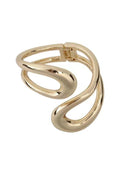 Streamlined Geometry Metal Bracelet for Women